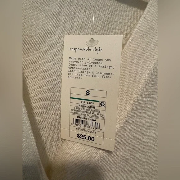 a new day Women's Ivory V-Neck Cardigan - Picture 2 of 4